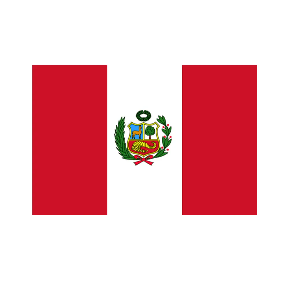 Peru Polyester Fabric Flag 5ft x 3ft