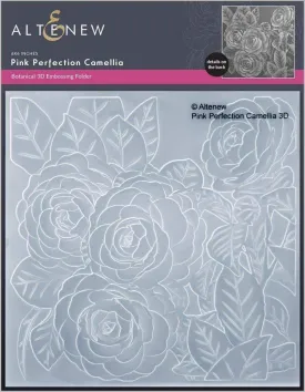 Pink Perfection Camellia 3D Embossing Folder