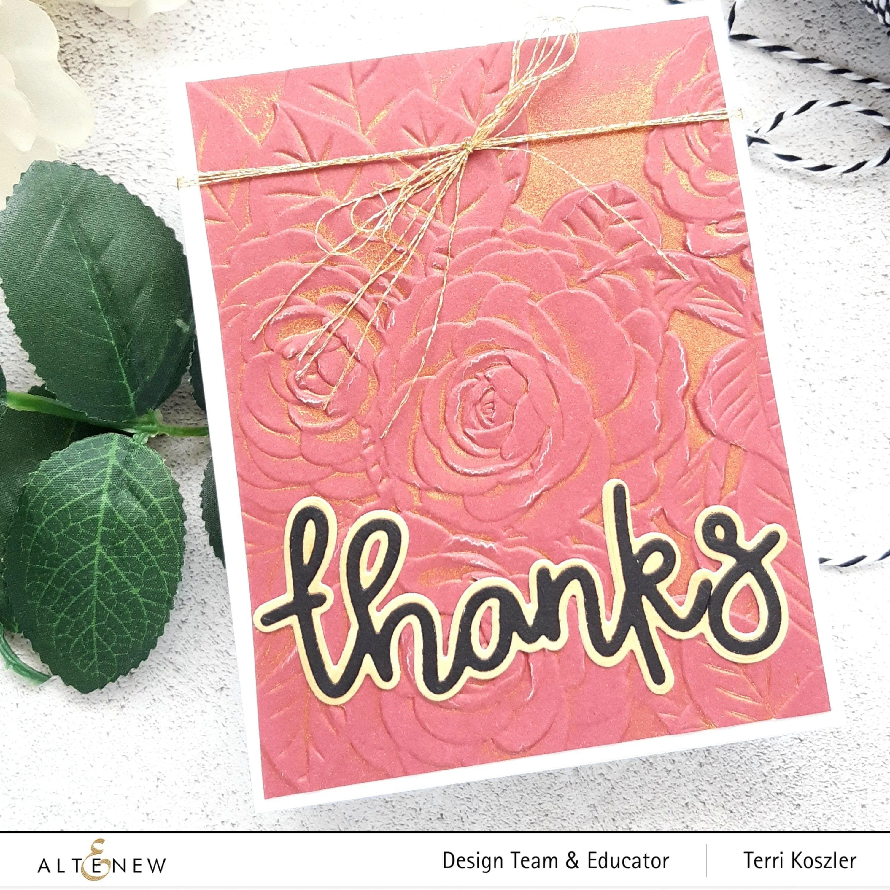 Pink Perfection Camellia 3D Embossing Folder