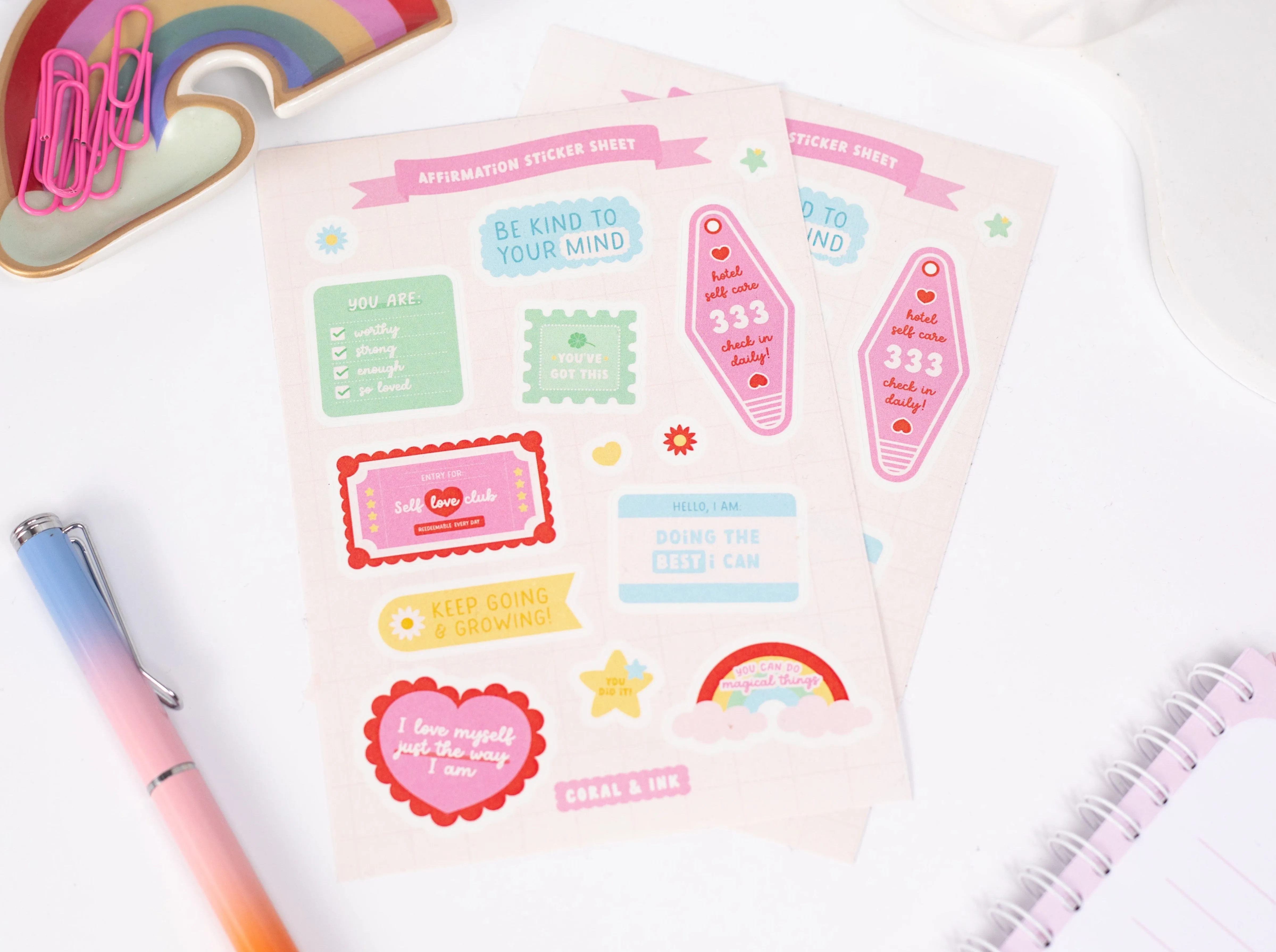 Positive Affirmations Sticker Sheet