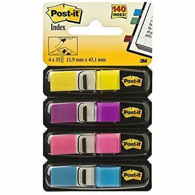 Post-It 683-4Ab Mini Flags Assorted Bright Colours Pack 140