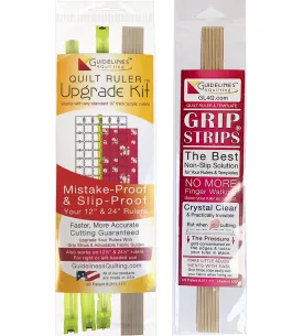 Quilt Ruler Upgrade Kit with an Extra Pack of Grip Strips