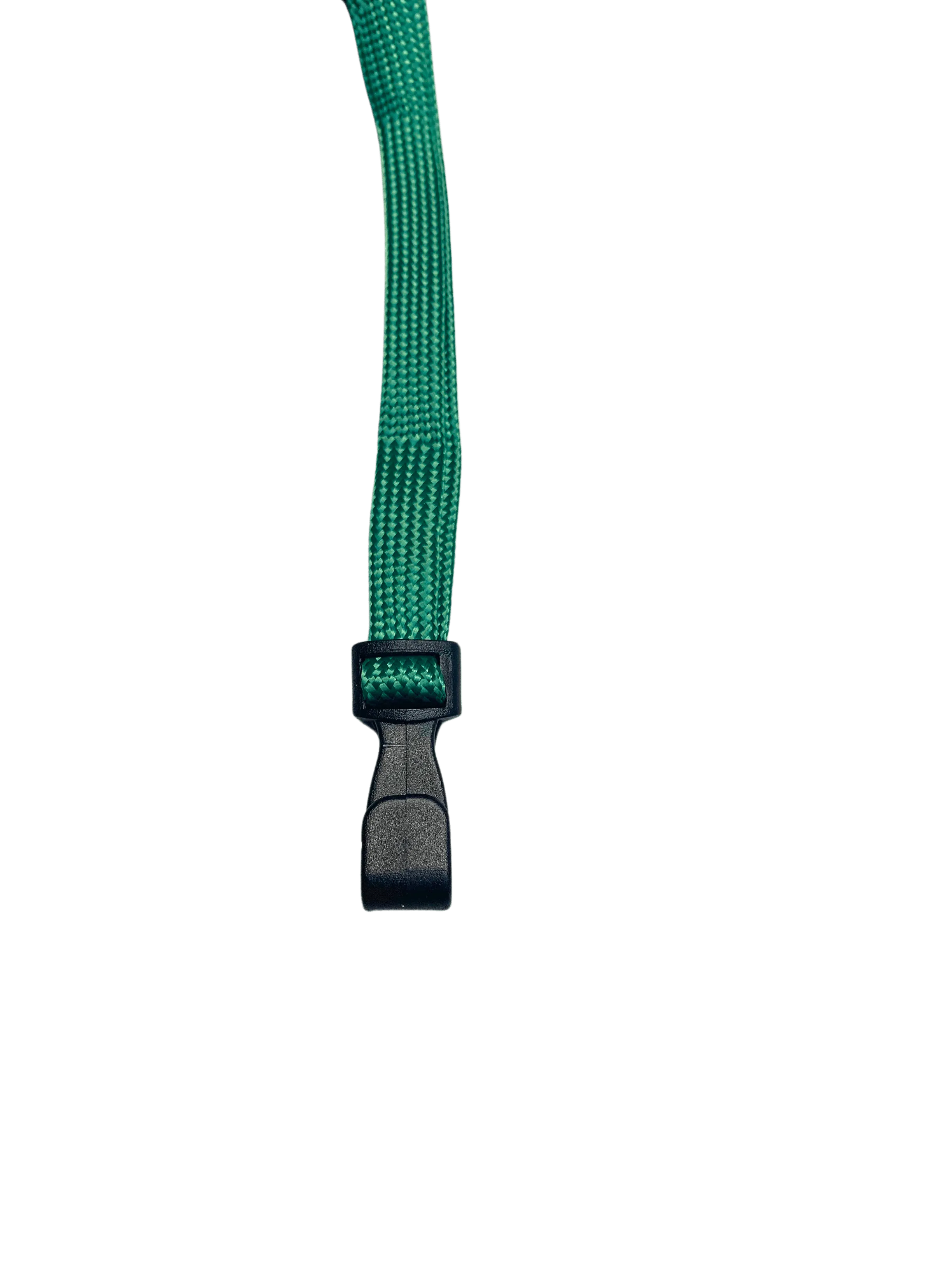 Recycled Plain Dark Green 10mm Lanyards with Plastic J-Clip | Pack of 100