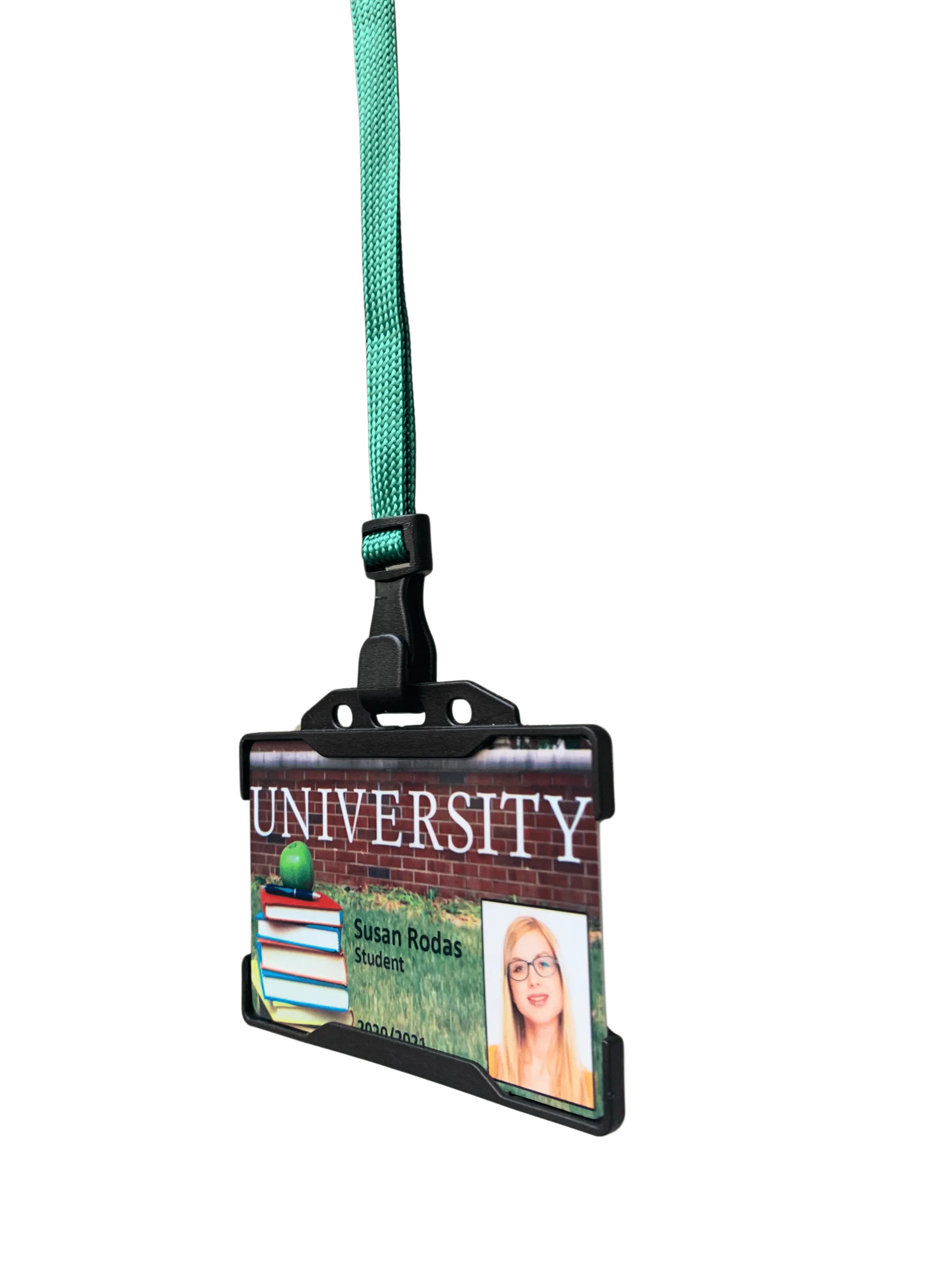 Recycled Plain Dark Green 10mm Lanyards with Plastic J-Clip | Pack of 100