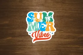 Retro Summer Vibes Vinyl Sticker