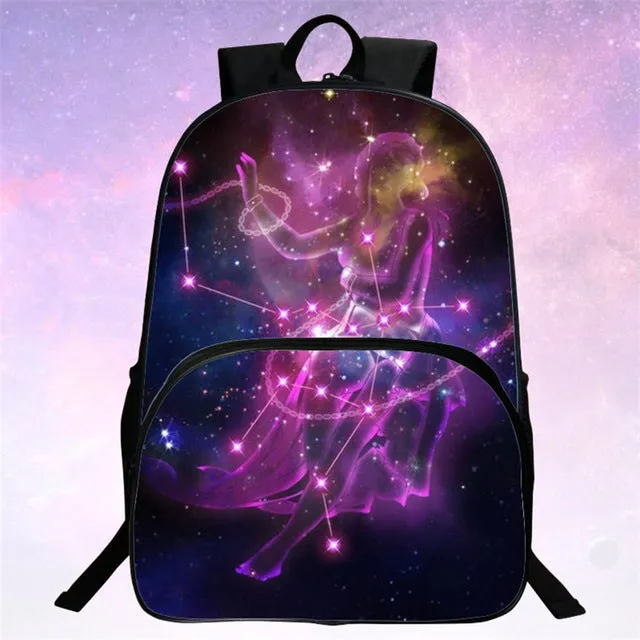 RUNNINGTIGER Children School Bags Galaxy / Universe / Space 24 Colors Printing Backpack For Teeange Girls Boys Star Schoolbags