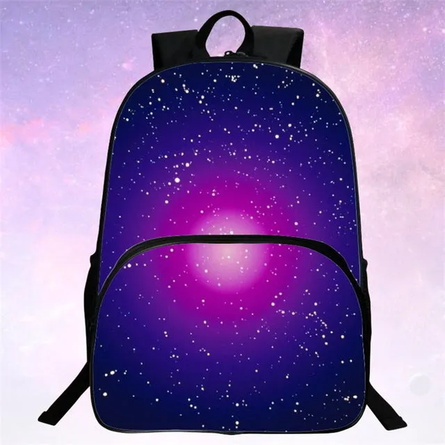 RUNNINGTIGER Children School Bags Galaxy / Universe / Space 24 Colors Printing Backpack For Teeange Girls Boys Star Schoolbags