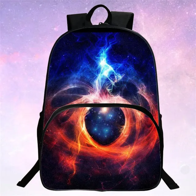 RUNNINGTIGER Children School Bags Galaxy / Universe / Space 24 Colors Printing Backpack For Teeange Girls Boys Star Schoolbags