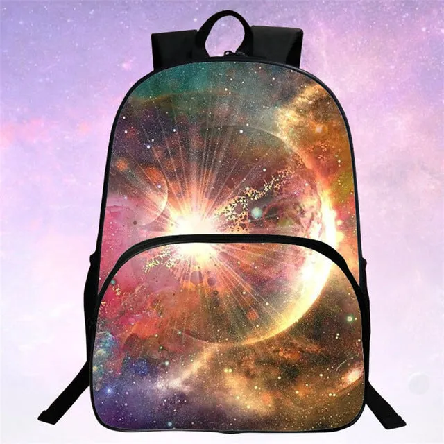 RUNNINGTIGER Children School Bags Galaxy / Universe / Space 24 Colors Printing Backpack For Teeange Girls Boys Star Schoolbags