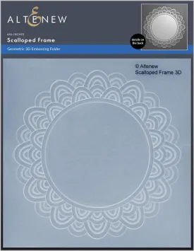 Scalloped Frame 3D Embossing Folder