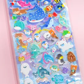 Sea Animals Glittery Sticker Set