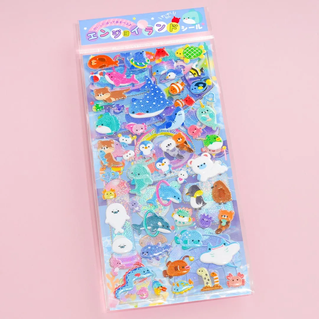 Sea Animals Glittery Sticker Set