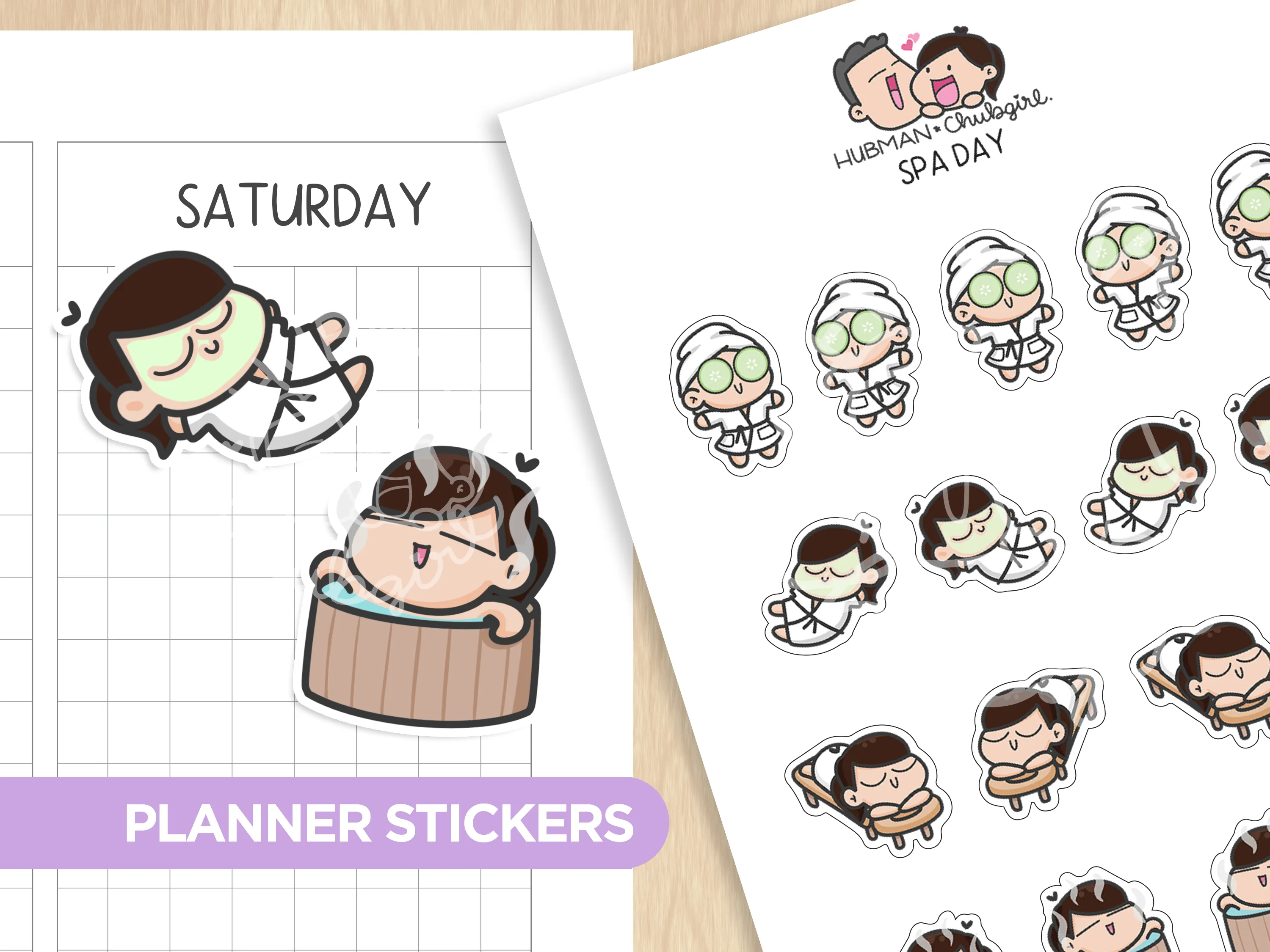 Spa Day Planner Stickers