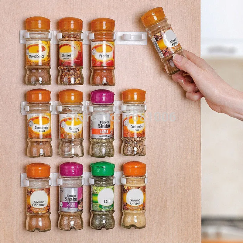 Spice Rack Wall Storage Plastic Kitchen Organizer