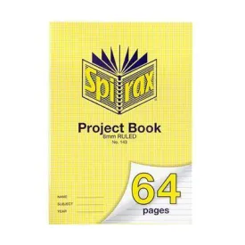 Spirax 143 Project Book 8Mm Ruled 64 Page A4