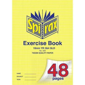 Spirax 205 Exercise Book Ruled Year 3/4 12Mm 70Gsm 48 Page A4