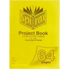 Spirax P163 Project Book 24Mm Dotted Thirds 70 Gsm 64 Page 330 X 240Mm