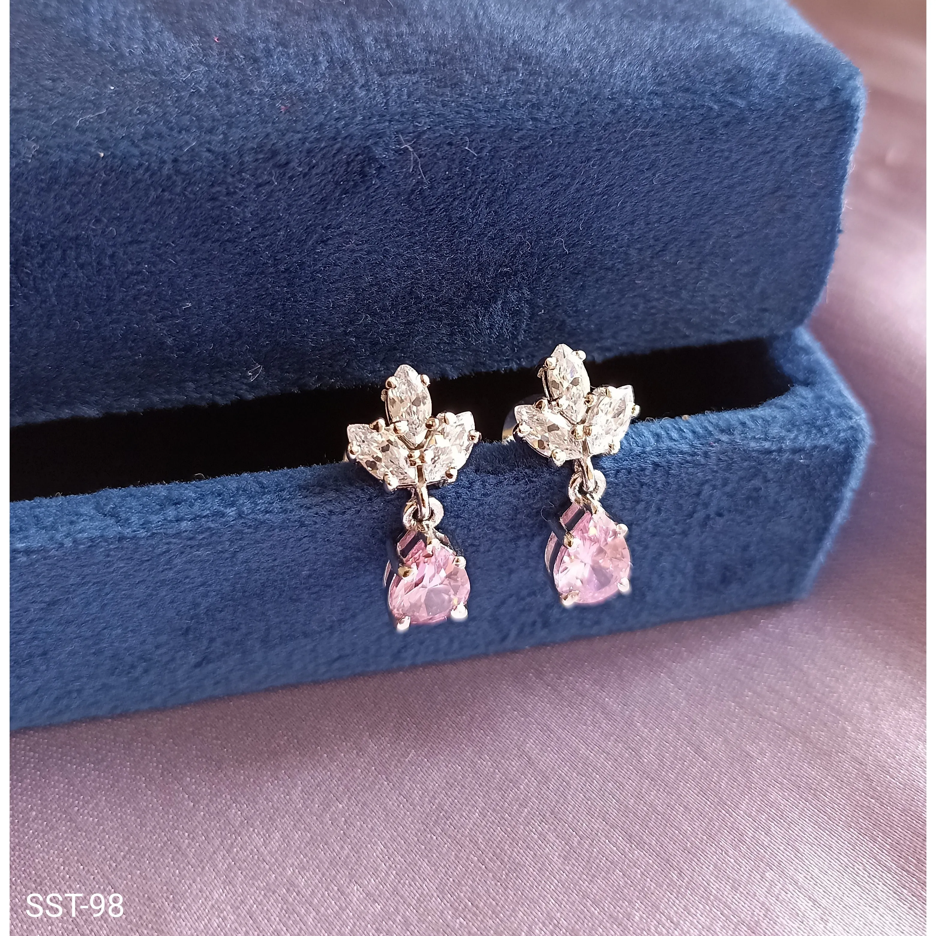 SST 098 | PINK SAPPHIRE DANGLE EARRING