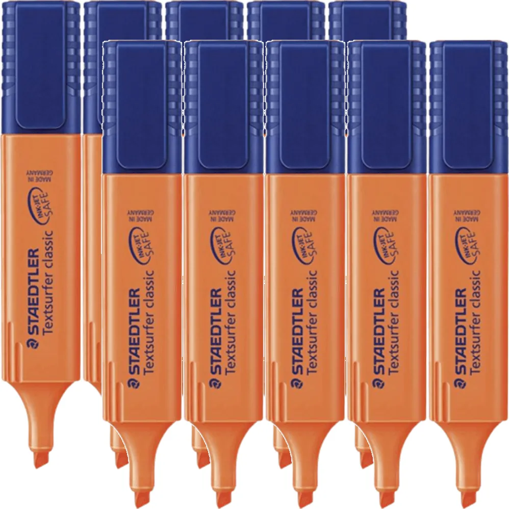 Staedtler Textsurfer Classic Highlighter Chisel Tip Orange Box 10 BULK