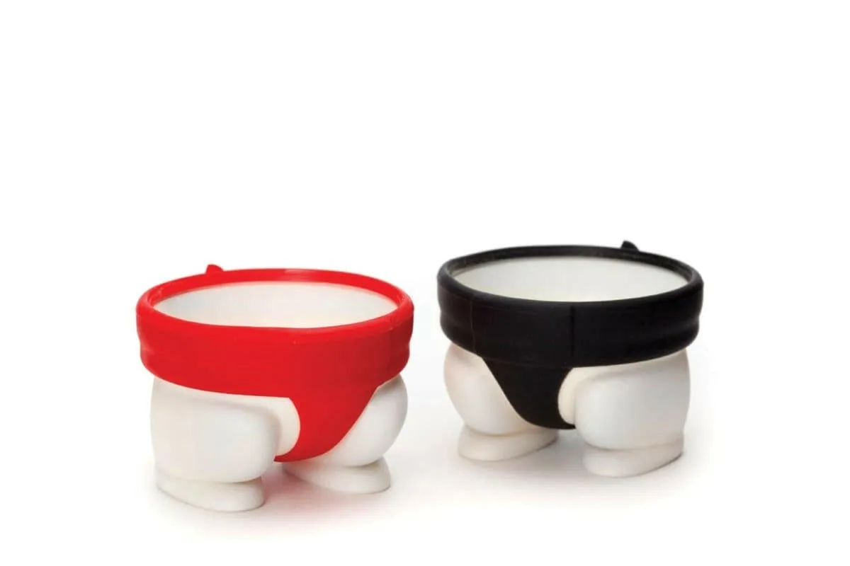 Sumo Eggs 2 Egg Cup Holders Set, Makes Meal Times Fun