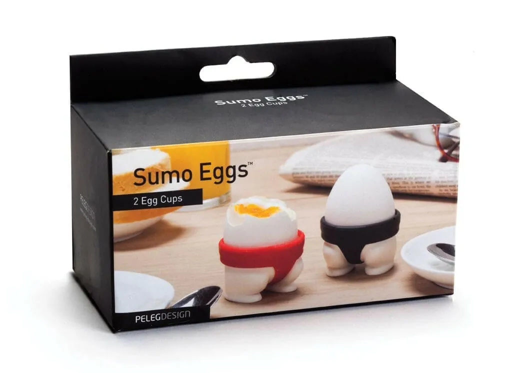 Sumo Eggs 2 Egg Cup Holders Set, Makes Meal Times Fun