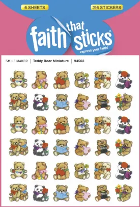 Teddy Bear Miniature - Faith That Sticks Stickers