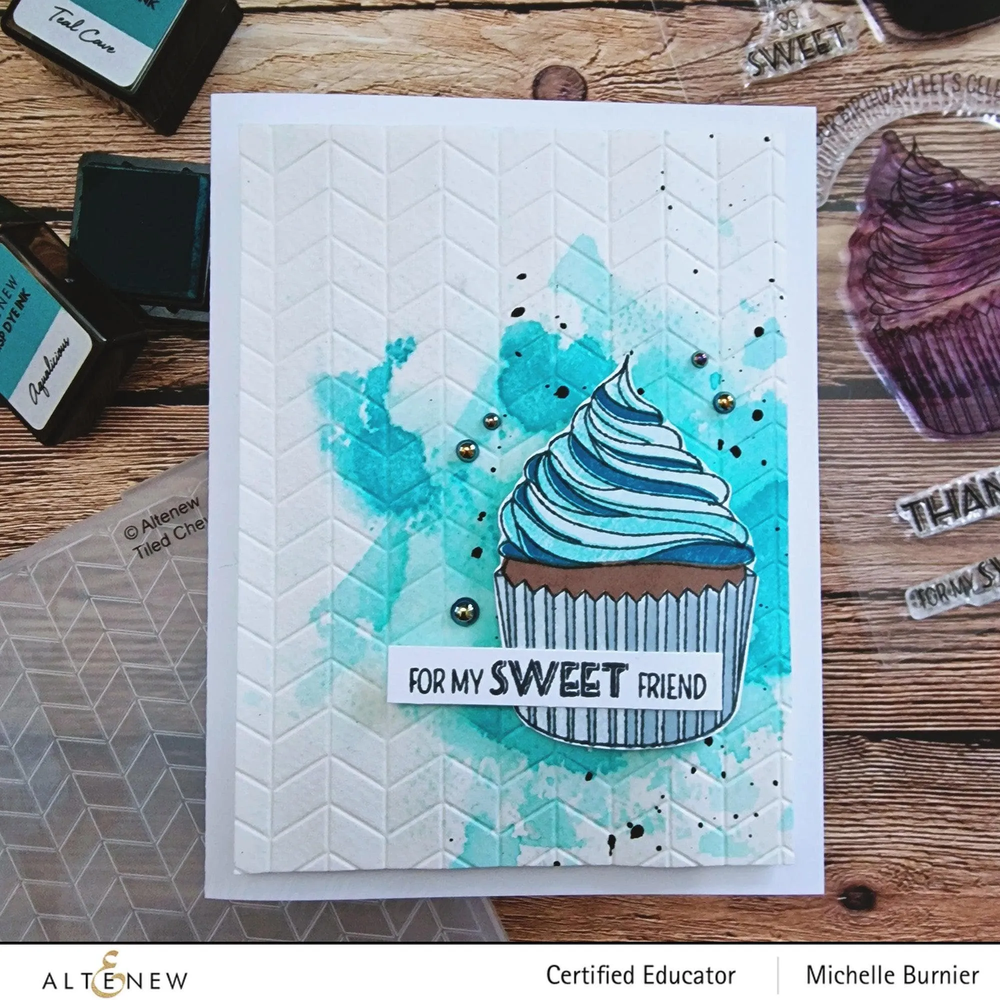 Tiled Chevron 3D Embossing Folder