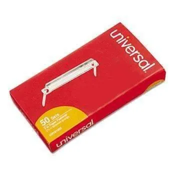 Universal® Complete Two-Piece Paper File Fasteners, Two Inch Capacity, 50/Box