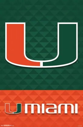 University of Miami Hurricanes Official NCAA Team Logo Poster - Trends International