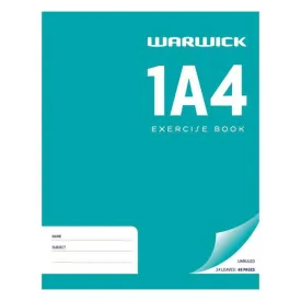 Warwick Exercise Book 1A4 24 Leaf Unruled 230x180mm