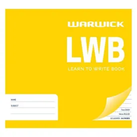 Warwick Learn To Write LWB 32 Leaf Dashed 7mm Ruled 14mm 198x210mm