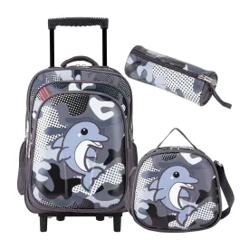 Wheeled School Bags Set of 3-Dolphine