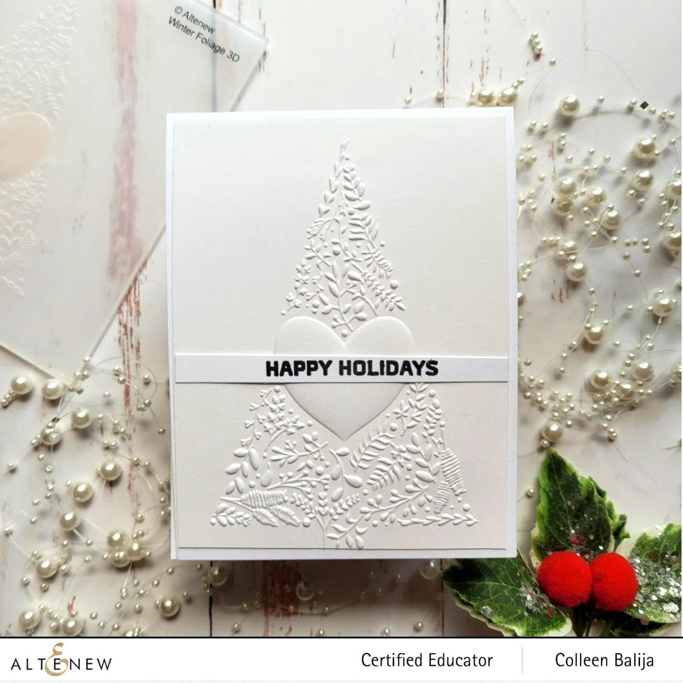 Winter Foliage 3D Embossing Folder