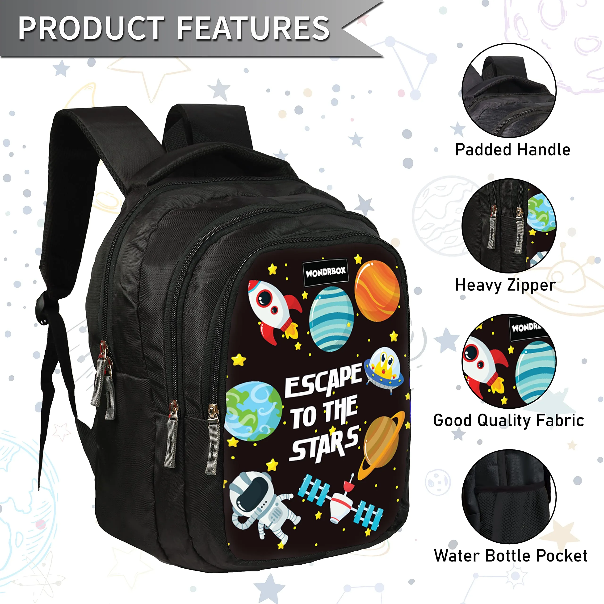 WONDRBOX Solar School Bag For Kids Age 8 and above