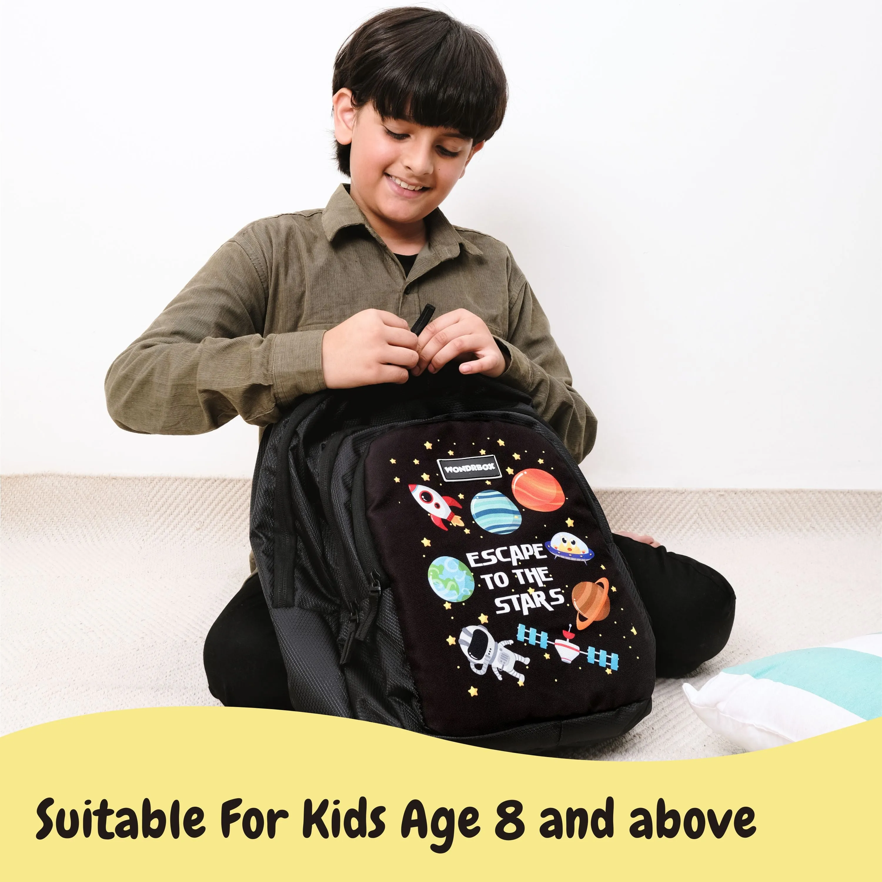 WONDRBOX Solar School Bag For Kids Age 8 and above