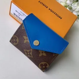 Zoé Small Wallet M62932 Monogram Canvas/blue Leather  Collection